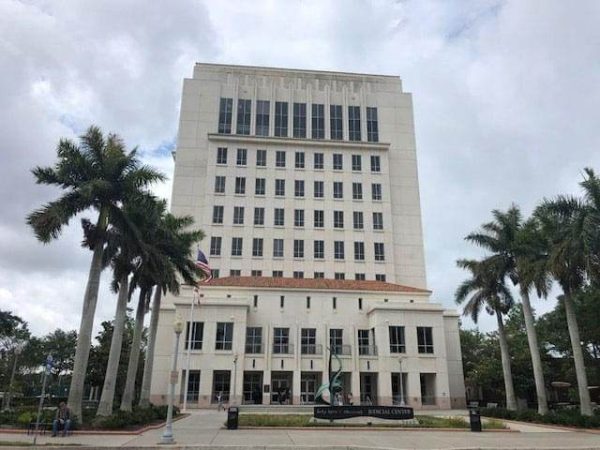 Sarasota County Courthouse building with commercial solar window film