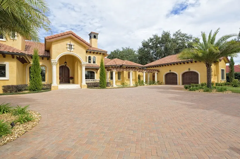 Spanish-style house.