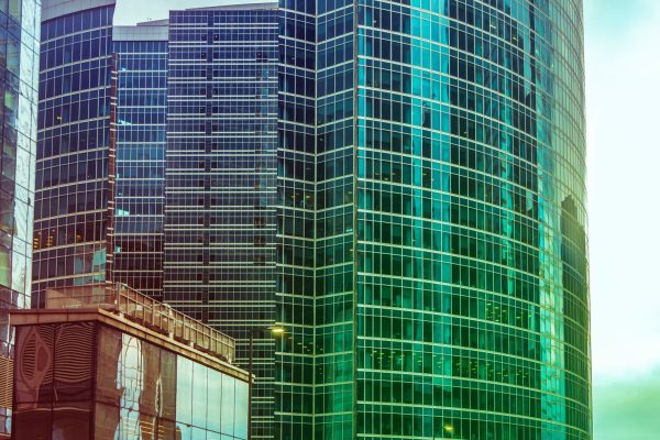 commercial-office-towers-glass-florida Commercial security window film protects the glass on Florida office towers