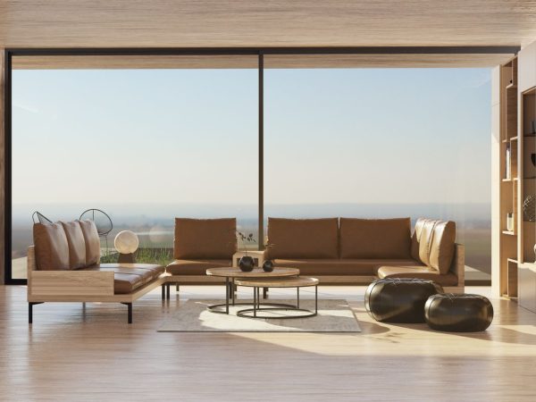 port-charlotte-sunny-living-room-large-windows Sunny Port Charlotte living room with large glass windows before solar window film