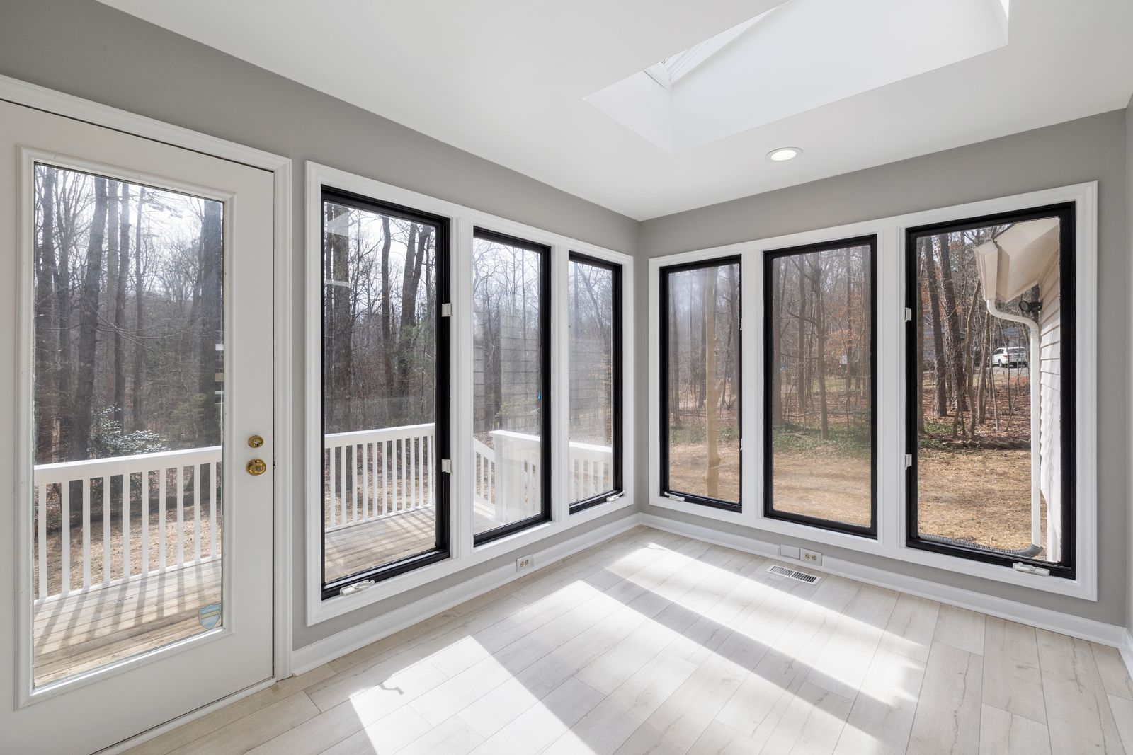 Window film on double pane windows starts with identifying the insulated glass in a sunroom like this one